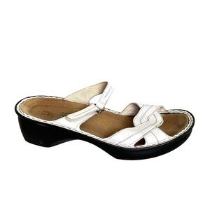 NAOT Leather Velcro Strap Sandals White 40